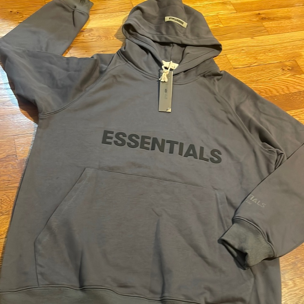 Essentials Men's Crewneck Hoodie - Charcoal